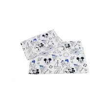 Misura lenzuolo sopra cm 150x300,. Disney Mickey Mouse Completo Lenzuola Bianco E Blu Tina Codazzo Home