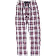 Izod Burgundy White Plaid Flannel Pajama Pants Liked On