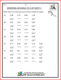 Looking for decimal games for 3rd graders online for your students / kids to help them learn decimal in math? Ordering Decimals To 2dp Math Worksheet 4th Grade 4th Grade Math Worksheets Kids Math Worksheets Ordering Decimals