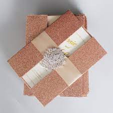 Rose Gold Wedding Invitations Shiny Invitation Cards Luxury Wedding Invitation Gold Wedding Invitations Rose Gold Wedding Invitations Wedding Invitation Ribbon