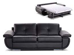 Schlafsofa Leder 3 Sitzer Express Bettfunktion Orgullosa Konfigurierbar Italienisches Leder 2 Farben