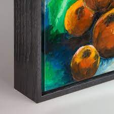 Black Woodgrain Frame Canvas Box Frame Pictureframes Com Custom Picture Frame Floating Canvas Frame Custom Framed Art