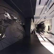 wormhole illusion walls interior design gallery zaha hadid interior architecture design