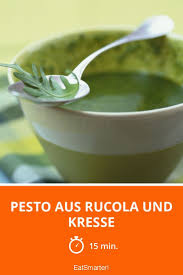 Pesto Aus Rucola Und Kresse Rezept Rucola Pesto Kresse