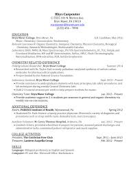 sample resume #3 bryn mawr college