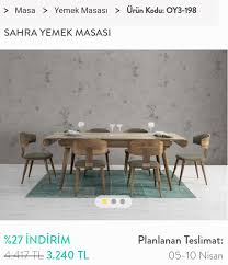 vivense yemek masasi yemek