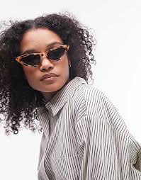 Angled Sunglasses Topshop Cat Eye Sunglasses Topshop Crocus Angled Cat Eye  Sunglasses In Tort ASOS