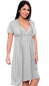 Camisola Longa Com Robe Para Maternidade Jogo De Camisola Com Robe Gestante Amamentacao 026 Camisola Com Robe Vestido Casual Camisola