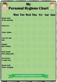 Personal Hygiene Charts For Kids Personal Hygiene