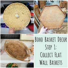 Boho wall decor baskets for storage. Basket Wall Decor With Bohemian Design From The Thrift Store