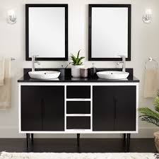 Maybe you would like to learn more about one of these? 60 Bivins Double Bathroom Vanity For Semi Recessed Sink Black White Vanities