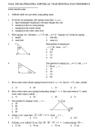 .kelas 7 halaman 289 bab 8 (segiempat dan segitiga) uji kompetensi 8 mtk halaman 289 kelas 7 matematika (mtk) kelas 7 smp/mts semester 2 k13. Soal Uh Mtk Smp Kelas 7 Bab Segitiga Dan Segi Empat