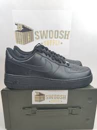 Nike Air Force 1 Black Low Top Nike Air Force 1 Af1 Triple Black Original Low 315122 111 Sz 9 5 Moda Masculino Moda Masculina