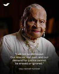 Viola “Mother” Fletcher, who was born