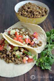 Tacos De Lentejas Faciles Y Rapidos Pizca De Sabor Receta Comida Lentejas Comida Saludable