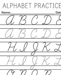 The first image can be used for crayon or finger tracing just to get the idea of these 26 pdf printable cursive worksheets show the alphabet in cursive with upper and lower case practice for each individual letter of the alphabet. 9 Free Printable Handwriting Worksheets Bostitch Office