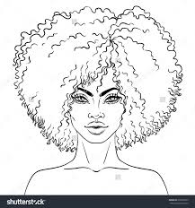 African American Pretty Girl Vector Illustration Of Black Woman Great For Avatars Coloring Book For African Drawings Cool Coloring Pages Black Art Pictures
