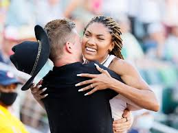 She is the american junior record holder in the indoor long jump. Tara Davis Hunter Woodhall Olympic Paralympic Couple Going To Tokyo