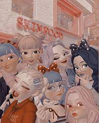 zepeto, aesthetic, backgrounds, cartoon, art, kpop, instagram, pastel, color, soft, pink, soft brown. Zepeto Aesthetic Edit Ilustrasi Karakter Gambar Gadis Anime Gambar