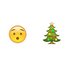 A gift, wrapped with an assortment of paper hues, and a strip and bow for embellishment. 100 Pics Christmas Emoji 6 Level Antwort O Christmas Tree