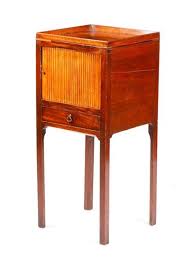 You can look for a bed side table online. Lot Art A George Iii Mahogany Bedside Cupboard C 1790 The Gallery Top Above A Tambour Shutter And A Frieze Drawer 80 7cm High 35 7cm Wide 35 5cm Deep