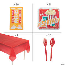 Uniquelover movie treats popcorn movie room decor accessories vintage metal tin sign funny film decor for home wall art plaque decor 12 x 8/30 x 20cm (3pcs popcorn tin signs. Drive In Movie Party Movie Themed Birthday Party 7 Movie Party Paper Snack Bar Dessert Plates 8ct Movie Night Cinema Party Decor Tableware Paper Party Supplies Deshpandefoundationindia Org