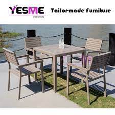Capture the spirit of the adirondack mountains on your patio or deck with a polywood adirondack. China Outdoor Garden Commercial Furniture Aluminum Polywood Dining Set Patio Chairs Aluminum Table Dining Table Set China Resort Furniture Patio Furniture