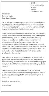 Letters To The Editor Formal Letter Samples