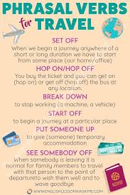 12 English Travel Phrasal Verbs English Vocabulary English Lessons English Speaking Skills