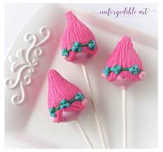 Dip each cake pop in the melted chocolate. Princess Poppy Cake Pops By Unforgedible Art Trolls Birthday Cake Cake Pop Molds Trolls Cake