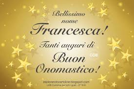 Cdb Cartoline Per Tutti I Gusti Cartolina Auguri Stellari Bellissimo Nome Frances Buon Onomastico Onomastico Cartoline