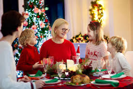 Make a favorite side dish every year for christmas dinner. Family With Children Eating Christmas Dinner At Fireplace And Stock Photo Picture And Royalty Free Image Image 159355468