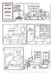 English Worksheet Parts Of The House English Classroom Teaching English English Fun