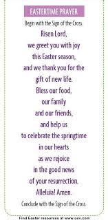 Heavenly father, as we come together as family and friends we call on you once again into our midst. Use This Prayer At Dinner Throughout The Easter Season Easter Prayers Catholic Easter Prayer Dinner Prayer