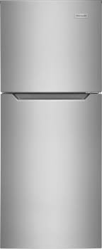 10 cubic foot refrigerator with ice maker. Frigidaire 10 1 Cu Ft Top Freezer Apartment Size Refrigerator Brushed Steel Ffet1022uv