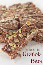 No Bake Nut Free Granola Bars And Easy And Indulgent Healthy Snack With Chocolate And Coconut But Nut Free Granola Bars Nut Free Granola Granola Recipe Bars