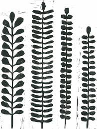 Modern Black And White Photo Prints Ferns Linocut Print Black White Fern Print Modern Etsy In 2020 Linocut Prints Lino Print Linocut