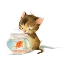 Amie Farrell On Instagram A Little Piece I Made For My Coworker Based Loosely Off A Story About Her Cat And Gold Cats Illustration Fish Drawings Cat Drawing