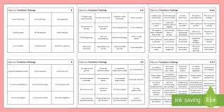 French Adjectives Challenge Differentiated Activity Sheets English French Differentiation Activities Self Esteem Worksheets Translations Math