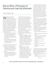 Faculty Focus Special Report Philosophy Of Teaching Statements Teaching Philosophy Philosophy Essays Teaching