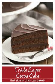 Triple Layer Cocoa Cake Recipe Cocoa Cake Chocolate Desserts Tea Cakes