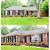 Brick House Black Shutters Blue Door