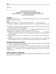 Legislatie si regulamentele comisiei de etica. Chestionare Comisia Etica