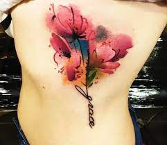 New tattoo is waiting for you! Watercolor Flowers Tattoo By Jackson Tattoo Post 17205