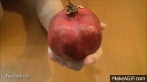 This means you can then cut . Food Life Hack How To Deseed A Pomegranate On Make A Gif