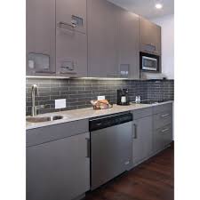 Glass, mosaic, layout, grout and more inspirational ideas. Gray Glass Subway Tile Backsplash Nbizococho