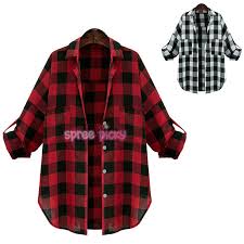 Black And Red Checkered Shirt Xl 5xl Red Black Grid Leisure Long Sleeve Shirt Sp165609 Plaid Shirt Women Red Plaid Shirt Cotton Plaid Shirt