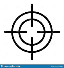 Illustration About Crosshair Icon Outline Crosshair Vector Icon For Web Design Isolated On White Background Illustration Of Art Logo Icon Vector Illustration