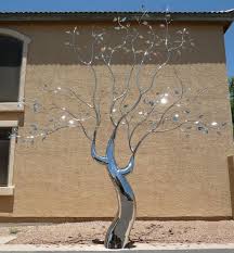 Beautiful Original Stainless Steel Kinetic Wind Tree Sculpture 202858 Sculpture For Sale Metal Tree Wall Art Metal Tree Tree Sculpture