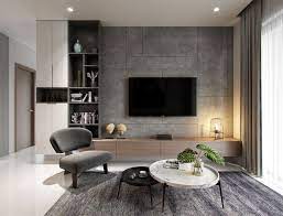 This is a computer rendering of a nicely designed open concept attic apartment, much of which is comprised of a living room with adjacent office. Living Room Interior Housing And Interiors At The Same Time Tv Wall Design Naver Blog Living Room Wall Units Living Room Tv Living Room Interior